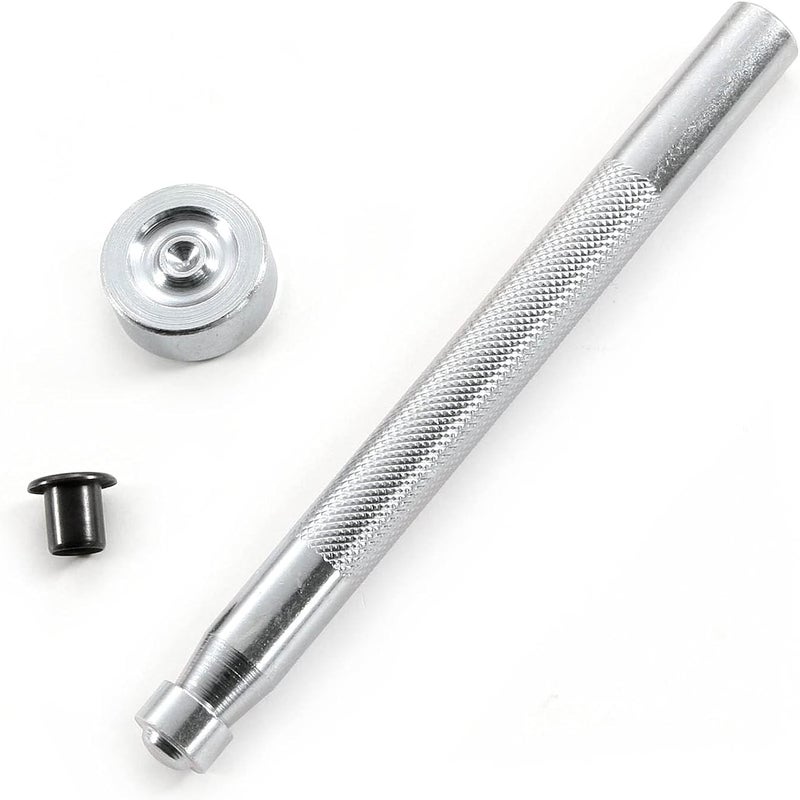 HolsterSmith Eyelet Hand Setter (#8 size) - (Fits 1/4 Inch Diameter Eyelets) - (Includes Base & Ram) - for DIY Kydex & Leather Holster Making, Upholstery, and Apparel Binding - Image 1